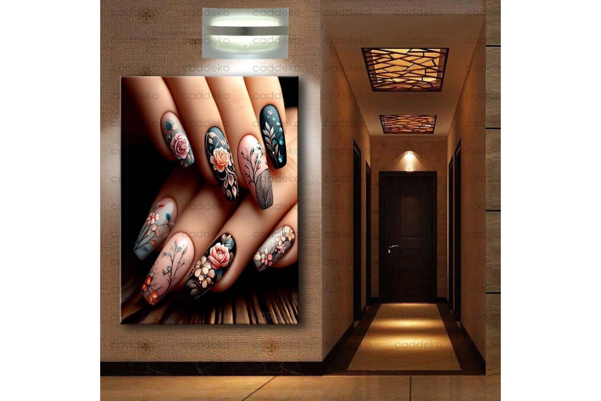 Tırnak Süsleme, Nail Art Kanvas tablosu dkm-trn5