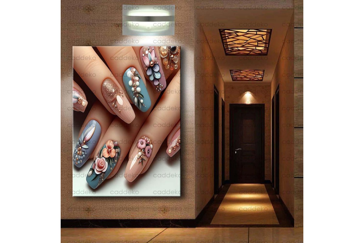 Tırnak Süsleme, Nail Art Kanvas tablosu dkm-trn8